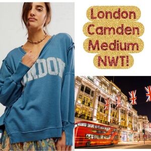 Free People, Medium, London, Camden, Blue, Relaxed Fit, BRAND NEW with Tags.